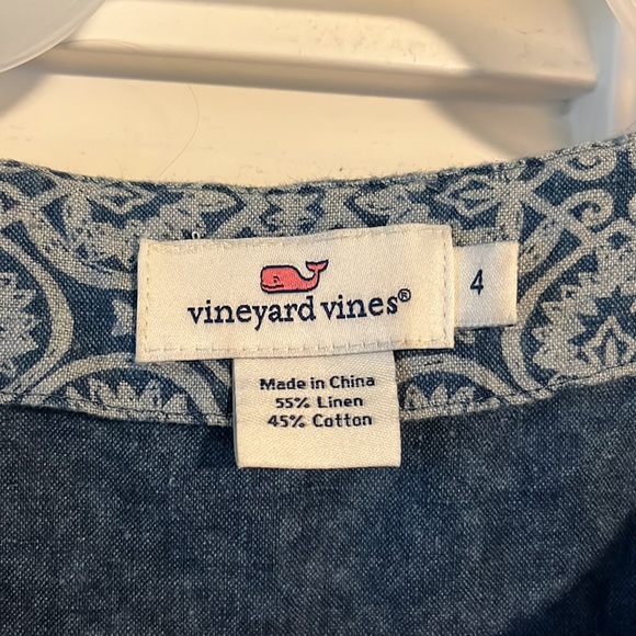 Vineyard Vines summer Tile Indio print linen dress - Picture 9 of 16